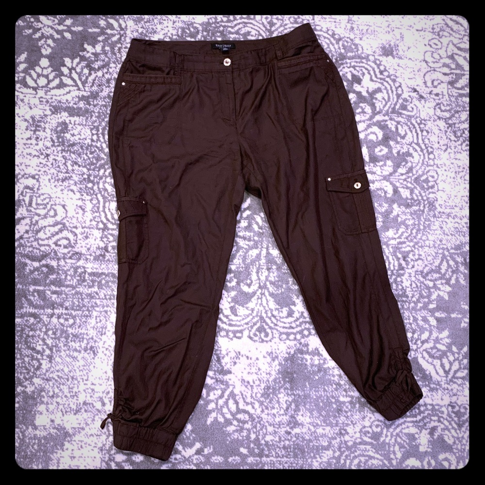 WHBM tapered ankle cargo pants